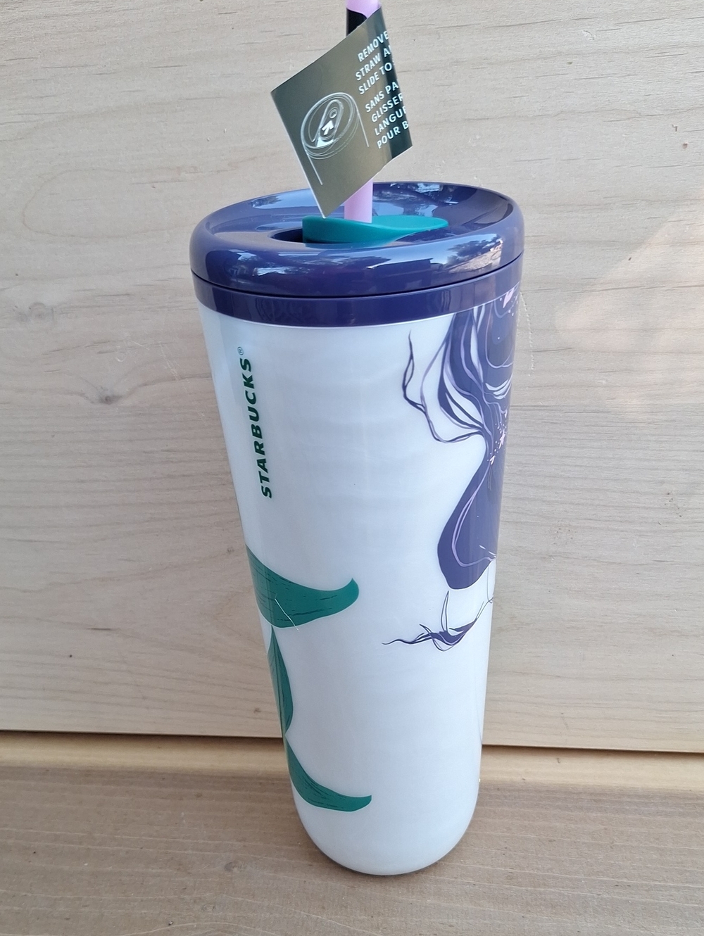 Starbucks 2025 Siren Mermaid Pearlescent Purple Venti 24oz Hot Cold Cup Tumbler - Picture 2 of 12